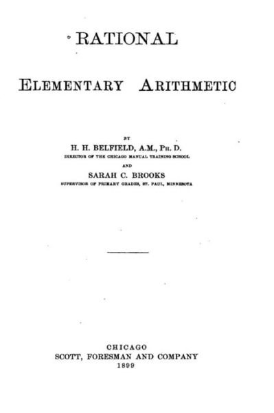 Cover for H H Belfield · Rational elementary arithmetic (Paperback Bog) (2016)