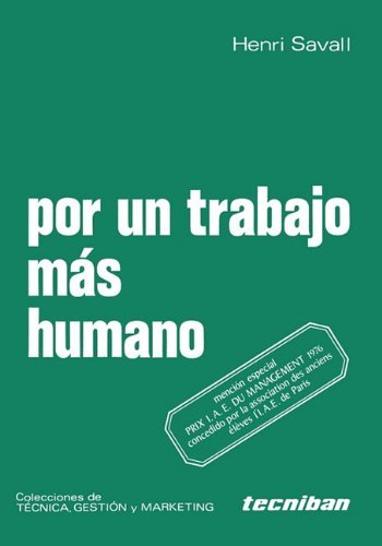 Cover for Henri Savall · Por Un Trabajo Mas Humano (Pb) (Spanish Edition) (Paperback Book) [Spanish edition] (2011)