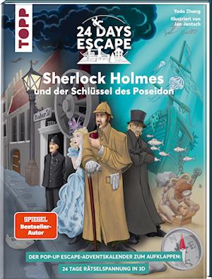 Cover for Yoda Zhang · 24 DAYS ESCAPE 3D Pop-Up-Adventskalender– Sherlock Holmes und der Schlüssel des Poseidon (Book) (2024)