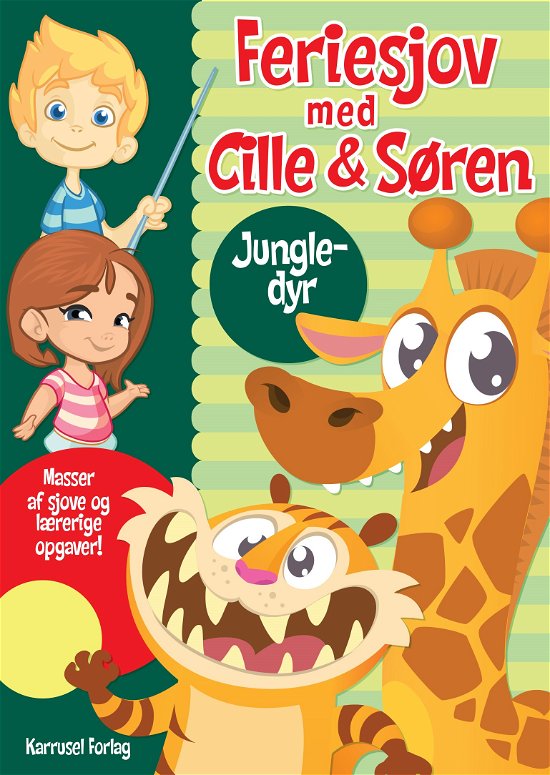 Cover for Feriesjov med Cille og Søren: Feriesjov med Cille og Søren - Jungledyr (Sewn Spine Book) (2020)