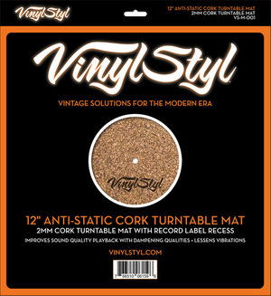 Cover for Vinyl Styl 12 Anti · Vinyl Styl: 12&quot; Anti-Static Cork Turntable Mat (Panno Antistatico In Sughero) (Vinyltilbehør)