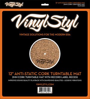 Cover for Vinyl Styl 12 Anti · Vinyl Styl: 12&quot; Anti-Static Cork Turntable Mat (Panno Antistatico In Sughero) (Vinyltillbehör)