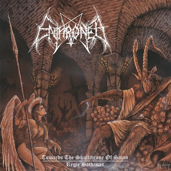 Cover for Enthroned · Towards the Skullthrone / Regie Sathanas (Clear W/ Brown, Red &amp; White Splatter Vinyl 2lp) (LP) (2021)