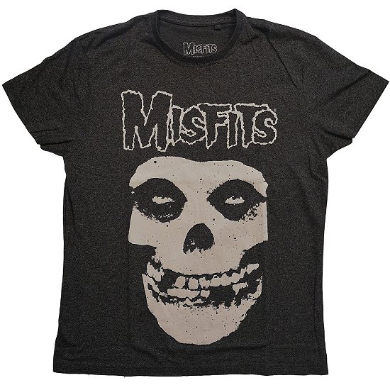 Cover for Misfits · Misfits Unisex T-Shirt: Logo &amp; Fiend (T-shirt) [size XS] [Grey, Black - Unisex edition]