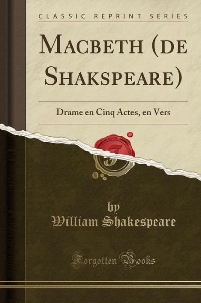 Cover for Shakespeare · Macbeth (de Shakspeare) (Paperback Book) (2018)