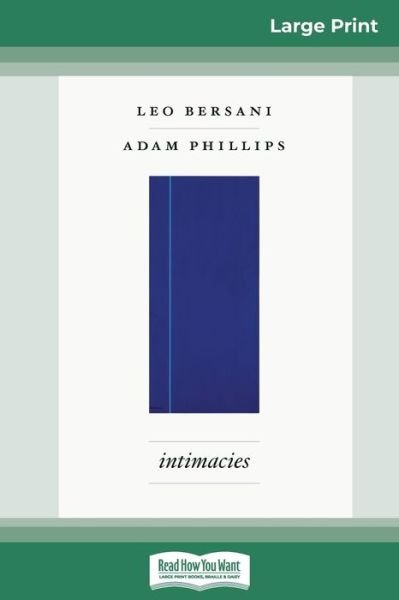 Cover for Leo Bersani · Intimacies (16pt Large Print Edition) (Paperback Book) (2011)