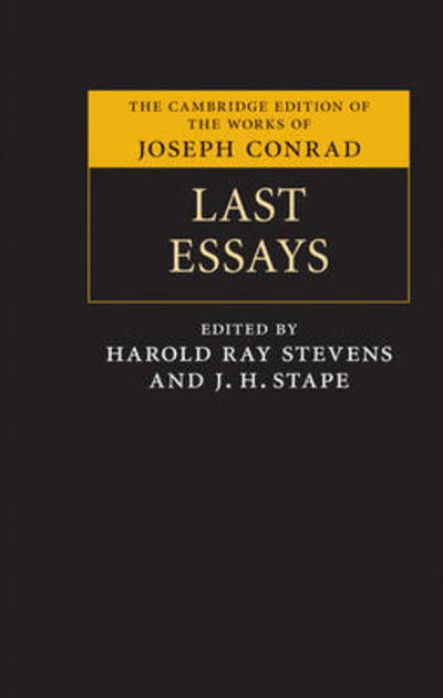 Last Essays - The Cambridge Edition of the Works of Joseph Conrad - Joseph Conrad - Bøger - Cambridge University Press - 9780521190596 - 2. december 2010