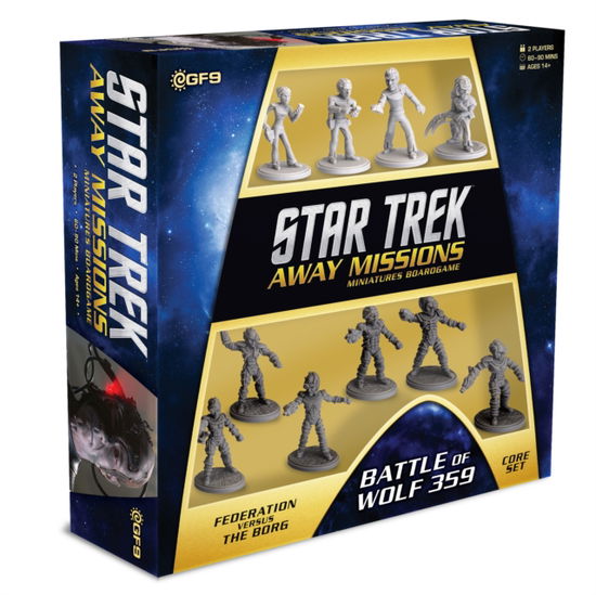Cover for Star Trek Away Teams Starter Set: Wolf 359 (Federation: Riker +3 Vs Locutus +5) (GAME) (2023)