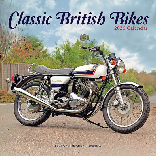 Cover for Classic British Bikes Calendar 2026  Square Motorbike Wall Calendar - 16 Month (Calendar) (2025)