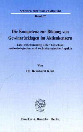 Cover for Kohl · Die Kompetenz zur Bildung von Gewi (Book) (1991)