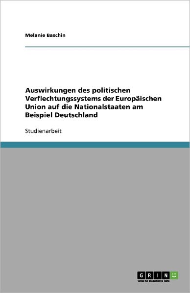 Cover for Baschin · Auswirkungen des politischen Ve (Book) [German edition] (2009)