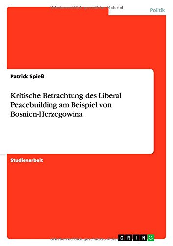 Cover for Spieß · Kritische Betrachtung des Liberal (Book) [German edition] (2014)