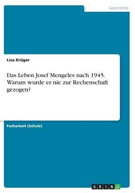 Cover for Krüger · Das Leben Josef Mengeles nach 19 (Book) (2016)