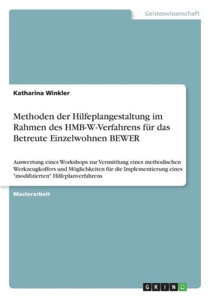 Cover for Winkler · Methoden der Hilfeplangestaltun (Bok)