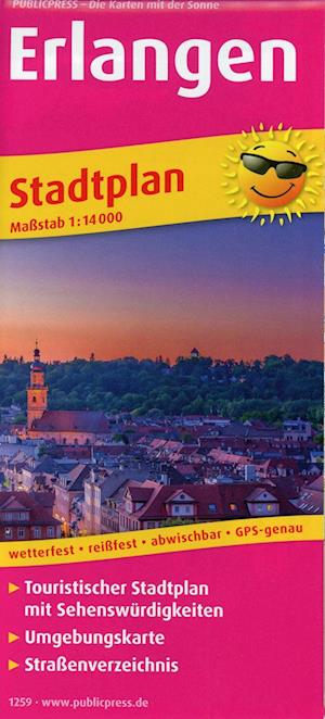 Erlangen, city map 1:14,000 - - Livros - Freytag-Berndt - 9783961322596 - 1 de maio de 2018