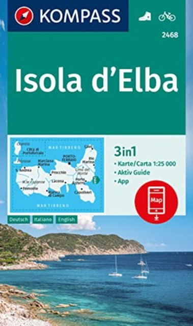 Cover for Mair-Dumont / Kompass · Kompass Wanderkarte: Isola d'Elba (Gebundenes Buch) (2023)