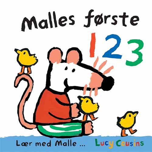 Cover for Lucy Cousins · Lær med Malle ...: Malles første 123 (Cardboard Book) [1. Painos] (2018)