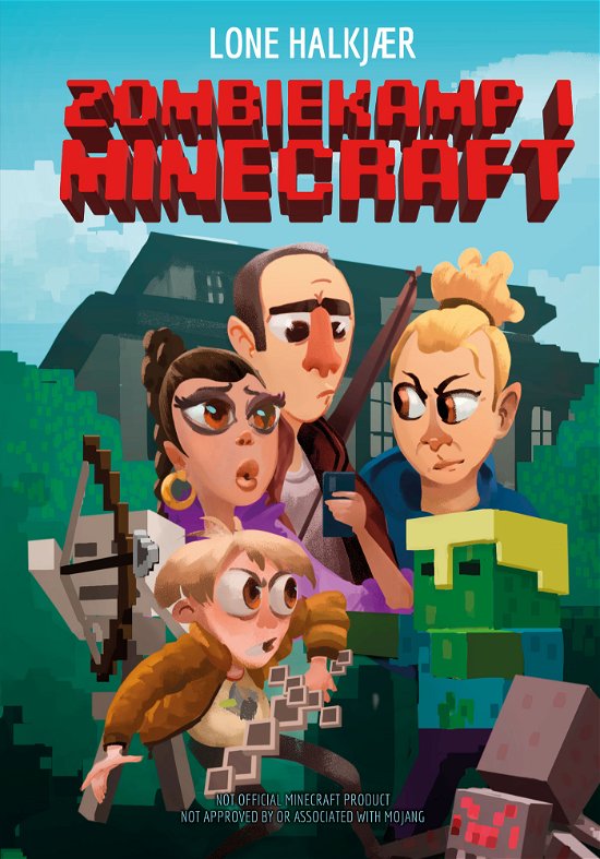 Cover for Lone Halkjær · Zombiekamp i Minecraft (Hardcover Book) [1st edition] (2022)