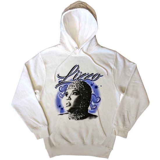 Cover for Lizzo · Lizzo Unisex Pullover Hoodie: Special Hearts Airbrush (White) (Hoodie)