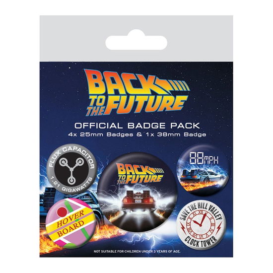 BACK TO THE FUTURE - Pack 5 Badges - Delorean - Back To The Future - Koopwaar - PYRAMID INT - 5050293805597 - 7 februari 2019