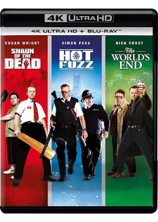Three Flavours Cornet to Trilogy Uhd · Edgar Wright - The Worlds End / Hot Fuzz / Shaun Of The Dead (4K UHD Blu-ray) (2019)