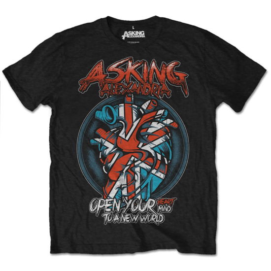 Asking Alexandria Unisex T-Shirt: Heart Attack (Retail Pack) - Asking Alexandria - Merchandise - Bandmerch - 5056170627597 - 