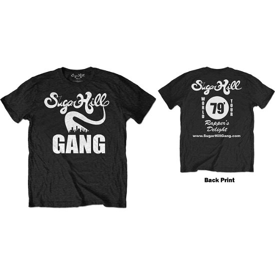 Cover for Sugar Hill Gang - The · The Sugar Hill Gang Unisex T-Shirt: Rappers Delight Tour (Back Print) (T-shirt) [size S] [Black - Unisex edition]