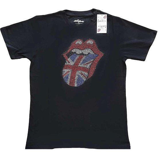 The Rolling Stones Unisex T-Shirt: Classic UK (Embellished) - The Rolling Stones - Koopwaar -  - 5056561016597 - 