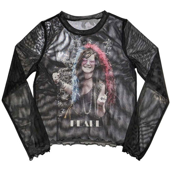 Cover for Janis Joplin · Janis Joplin Ladies Long Sleeve T-Shirt: Pearl Garden (Mesh) (TØJ) [size XS]