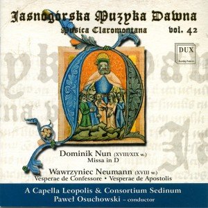 Cover for Nun / Neumann / Capella Leopolis / Oschuowski · Musica Claromontana 24 (CD) (2008)