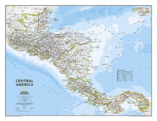 Cover for National Geographic Maps · Central America Classic, Tubed: Wall Maps Countries &amp; Regions (Map) [2017th edition] (2017)