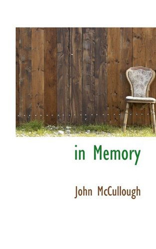 Cover for John Mccullough · In Memory (Paperback Book) (2009)