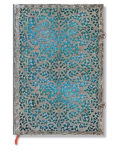 Cover for Paperblanks · Maya Blue Grande Unlined Hardcover Journal - Silver Filigree Collection (Hardcover Book) (2013)
