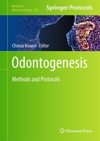 Cover for Chrissa Kioussi · Odontogenesis: Methods and Protocols - Methods in Molecular Biology (Hardcover Book) [2012 edition] (2012)