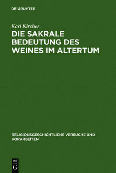 Cover for Kircher · Die sakrale Bedeutung des Weine (Book) (1970)