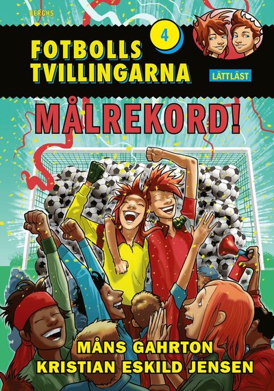 Cover for Måns Gahrton · Fotbollstvillingarna 4 Lättläst : Målrekord! (Indbundet Bog) (2022)