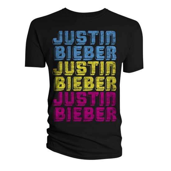 Cover for Justin Bieber · Logo Black (T-shirt) [size S] (2010)