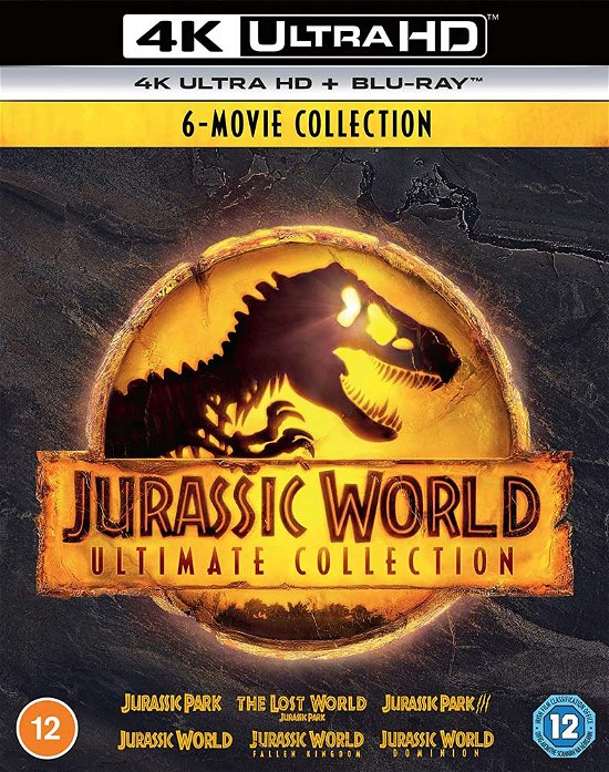 Cover for Jurassic Park 1-6 · Jurassic World (Ultimate Collection) (4K UHD + Blu-ray) (2022)