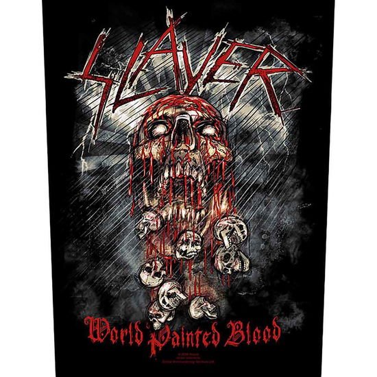 Slayer Back Patch: World Painted Blood - Slayer - Marchandise - PHD - 5055339730598 - 19 août 2019