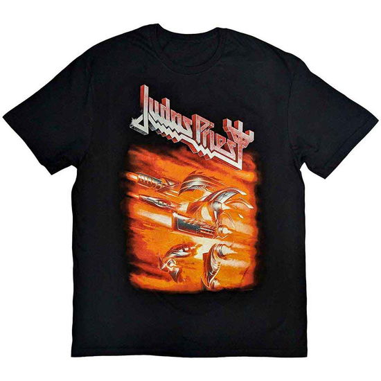 Judas Priest Unisex T-Shirt: Firepower - Judas Priest - Fanituote - PHM - 5056170633598 - maanantai 26. marraskuuta 2018