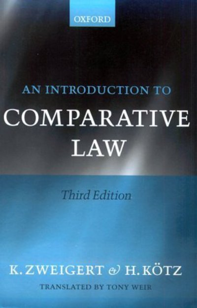 Cover for Zweigert, Konrad (Late Director, Late Director, Max Planck Institute for Foreign and International Private Law, Hamburg) · An Introduction to Comparative Law (Pocketbok) [3 Revised edition] (1998)