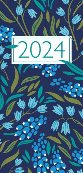 Cover for Spck · Church Pocket Book and Diary 2024 Navy Floral with Lectionary (MISC) (2023)