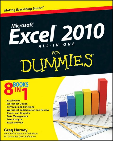 Cover for Harvey, Greg (Mind Over Media, Point Reyes Station, California) · Excel 2010 All-in-One For Dummies (Paperback Book) (2010)