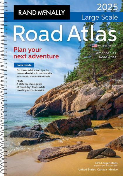 Cover for Rand McNally · Rand McNally 2025 Large Scale Road Atlas (Spiralbog) (2024)