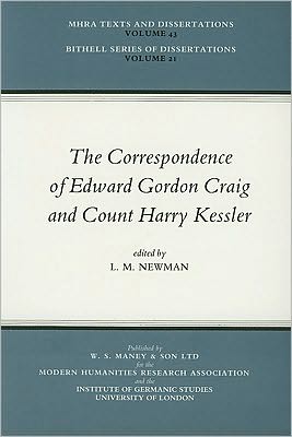 Cover for Edward Gordon Craig · Correspondence of Edward Gordon Craig and Count Harry Kessler (Paperback Book) (1996)