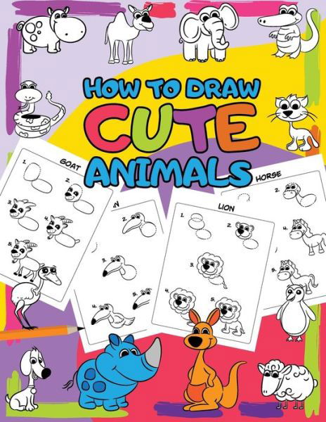 Cover for 101 Drawing Without Tears · How to Draw Cute Animals (Paperback Book) (2019)