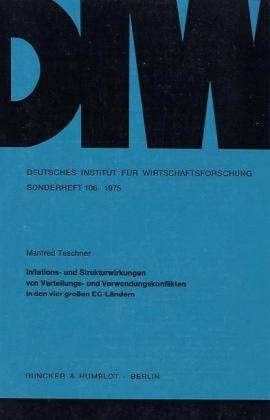 Cover for Teschner · Inflations- und Strukturwirkun (Buch) (1975)
