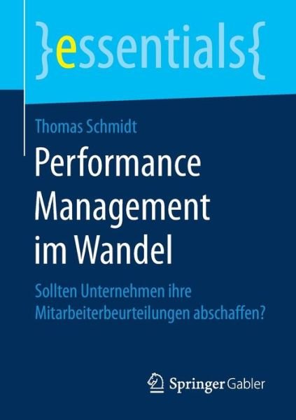 Cover for Schmidt · Performance Management im Wande (Book) (2018)