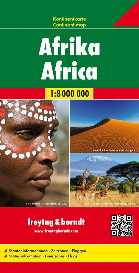 Cover for Africa Map, Pleated Physical / Political 1:8 000 000 (Landkarten) (2018)