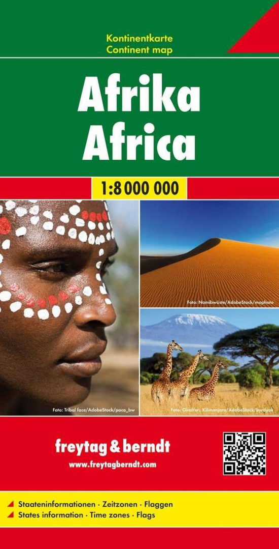 Cover for Africa Map, Pleated Physical / Political 1:8 000 000 (Map) (2018)